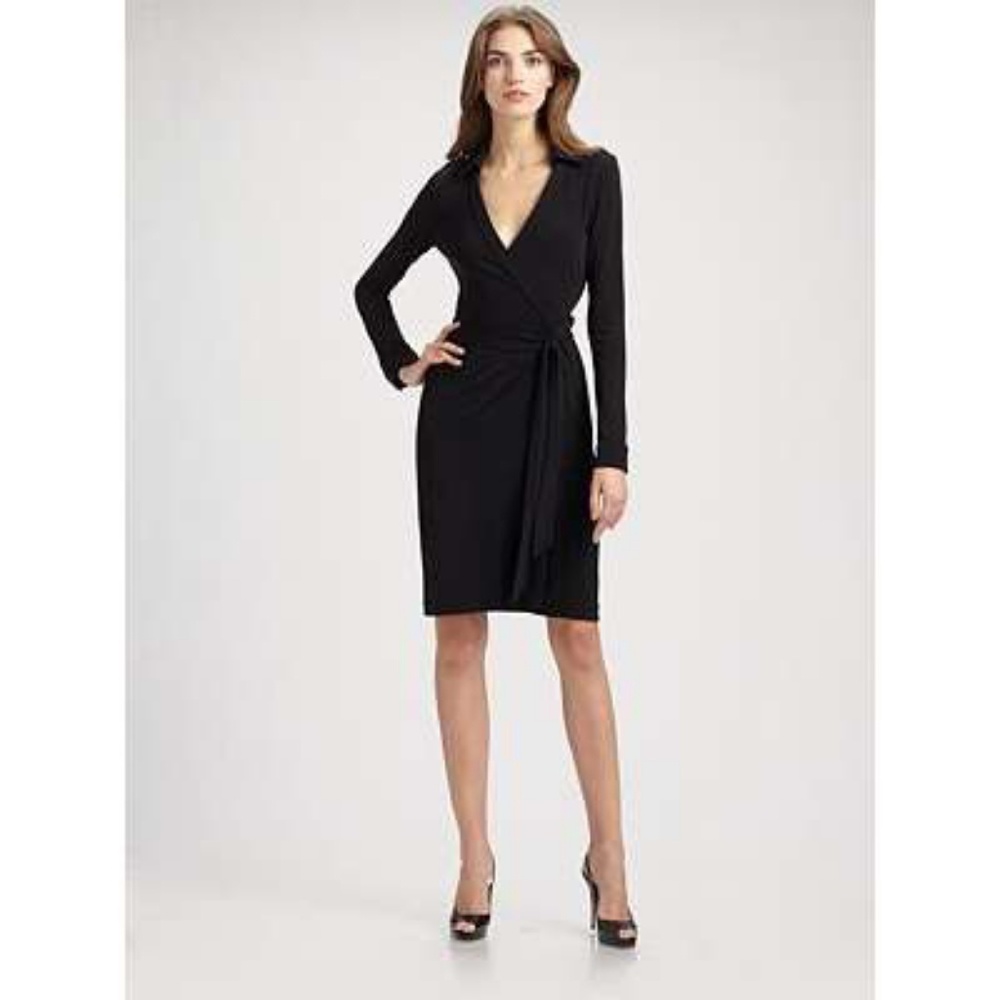 Black wrap dress